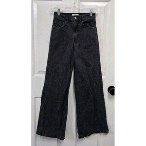 PACSUN Black Stretch Wide Leg Jeans sz 23 EUC